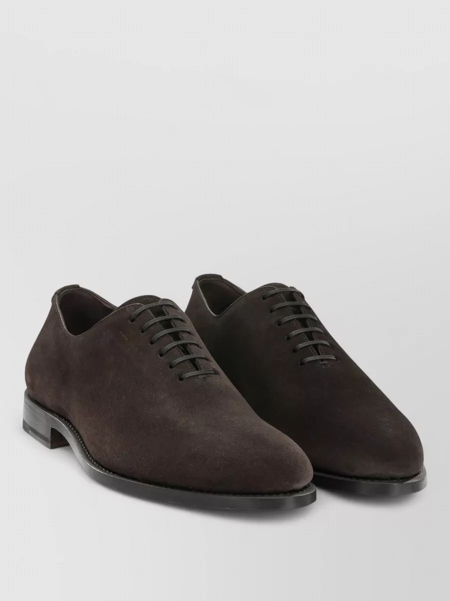 Ferragamo suede leather oxford shoes