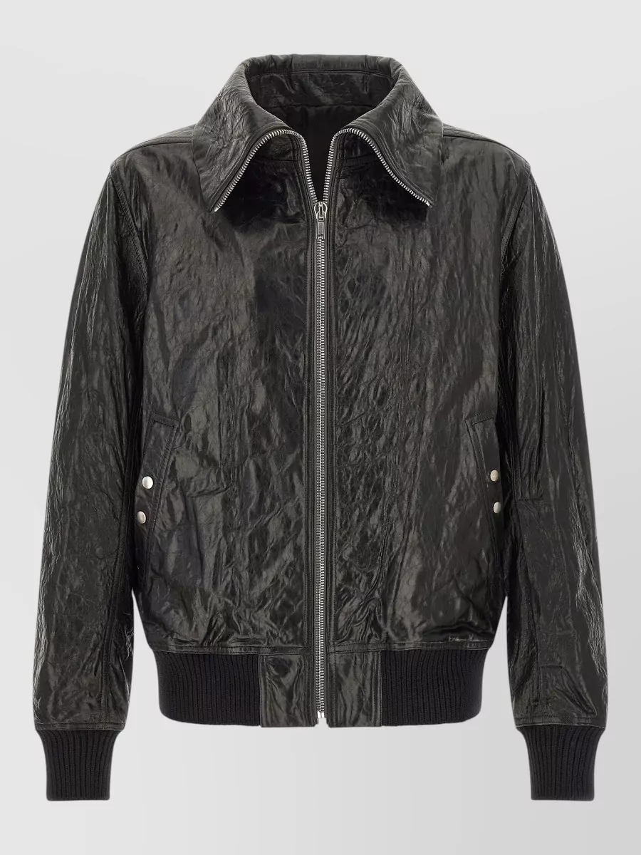 Rick Owens lamb leather bomber jacket
