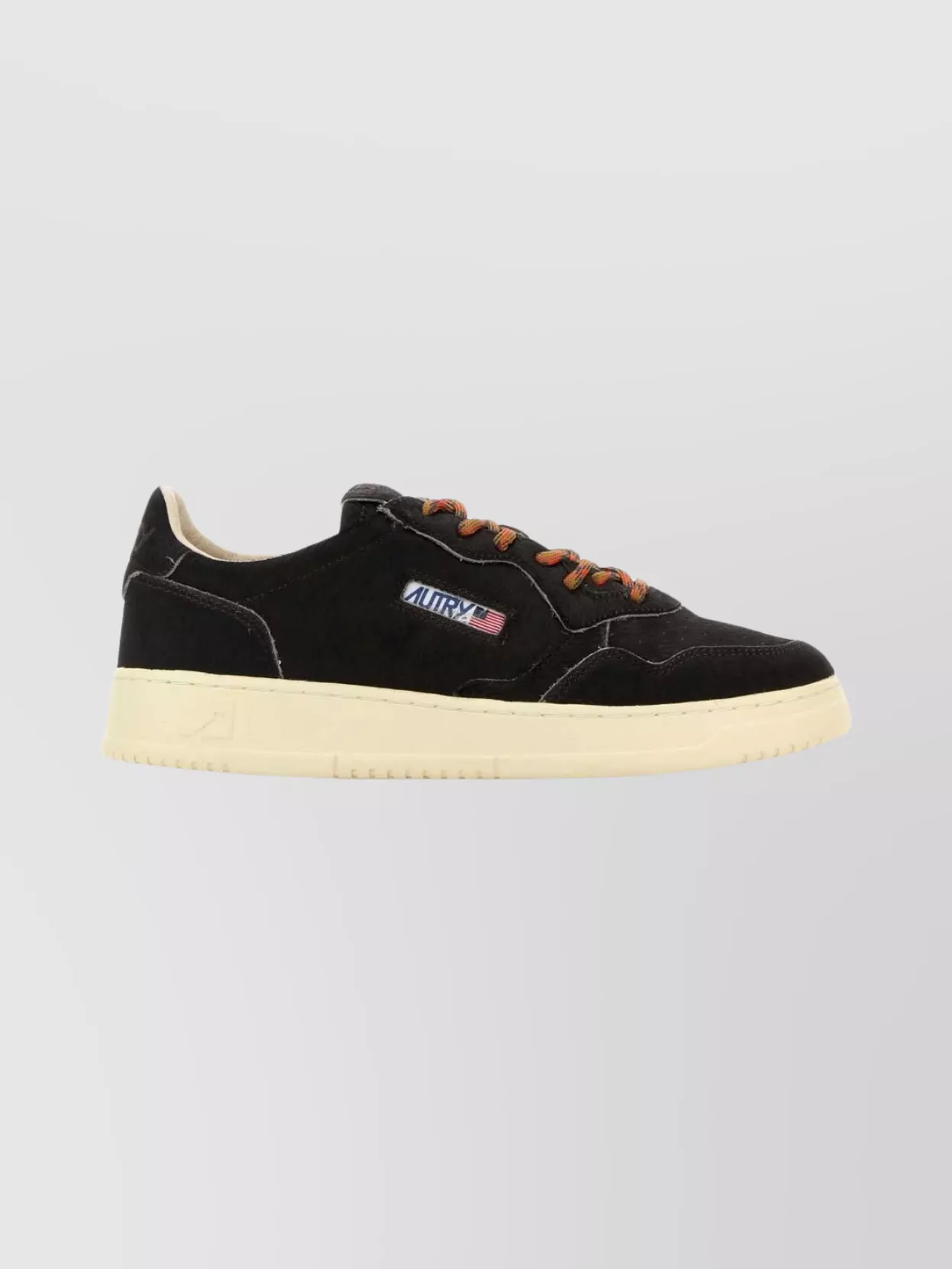 Autry Calf Hair Medalist Style Sneakers In Black