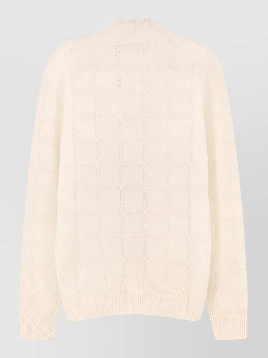 Boss Cashmere Wool Regular-Fit Mock-Neck Jumper