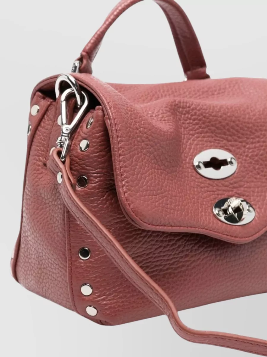 Zanellato Leather Studded Shoulder Bag