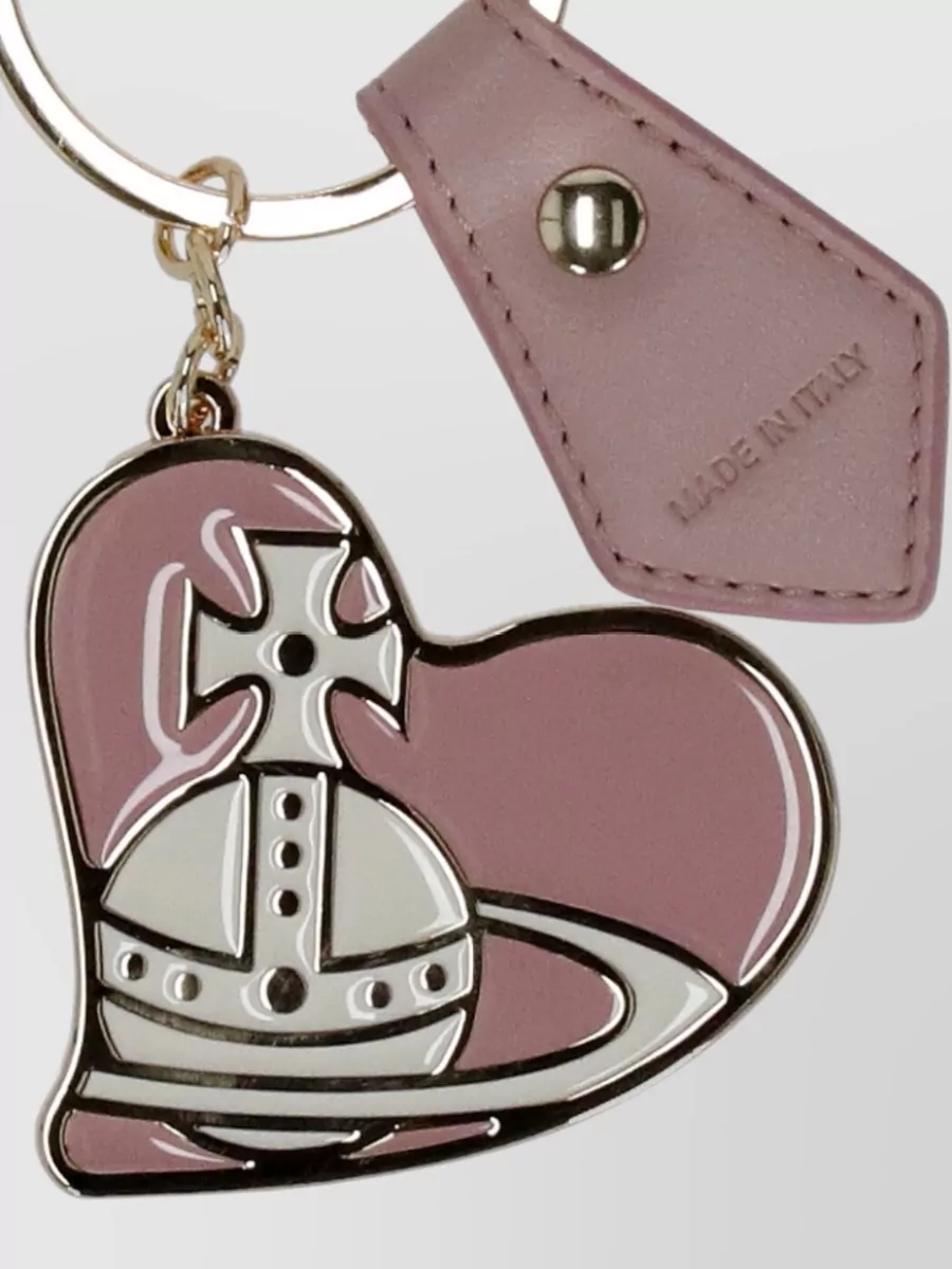 Vivienne Westwood Heart Keyring Faux Leather Tab
