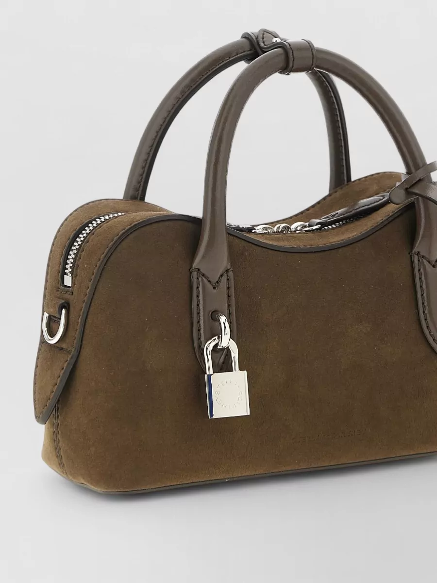 Stella Mccartney Ryder Suede Shoulder Bag Top Handles Strap