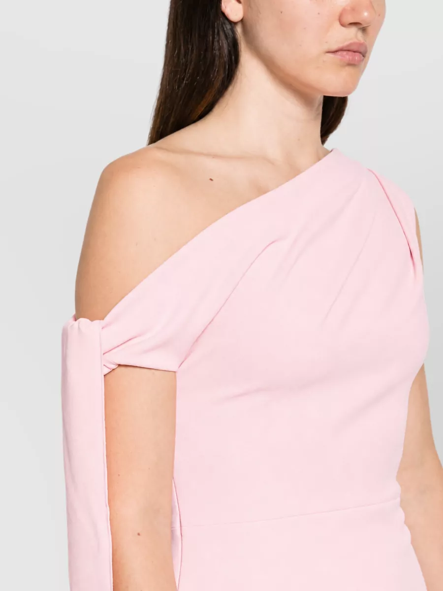 Solace London Draped One-Shoulder Sleeveless Mini Dress