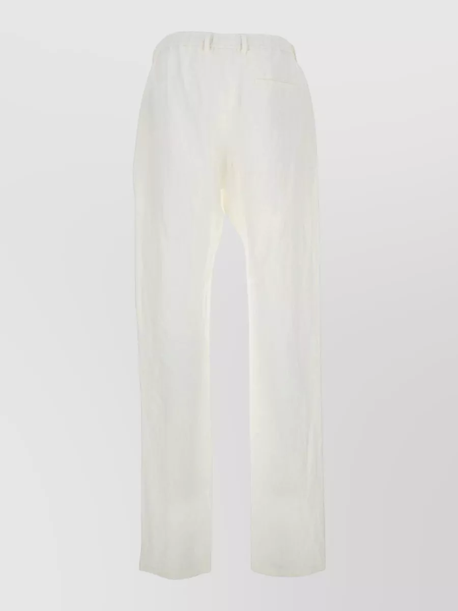 Emporio Armani Linen Straight-Leg Trousers