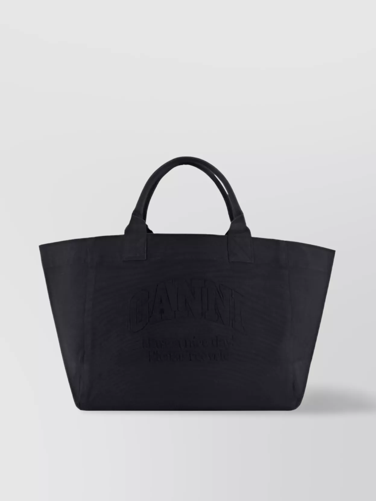 Shop Ganni Oversized Shopper Tote Bag With Twin Handles