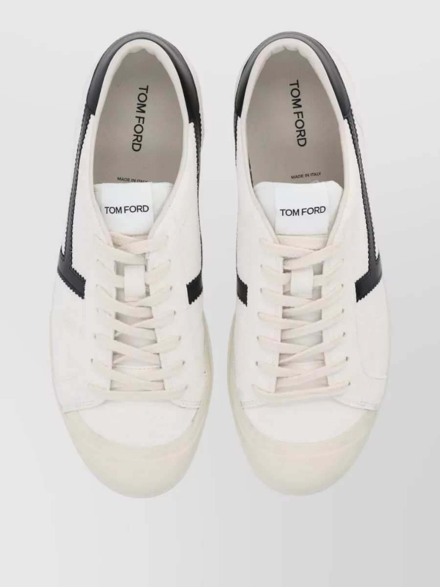 Tom Ford Jarvis Sneaker Contrast Panel Round Toe Rubber