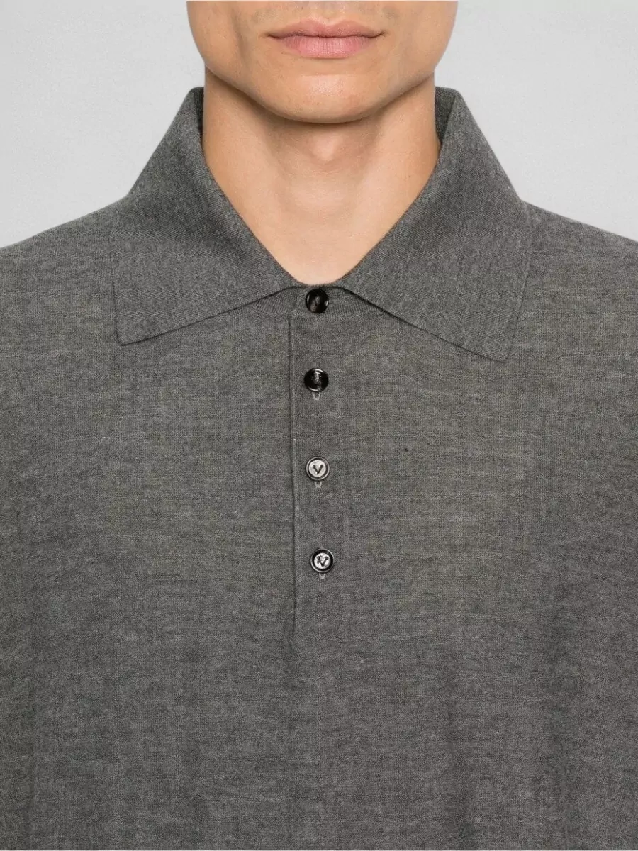 Bottega Veneta Cashmere Short-Sleeve Polo Shirt