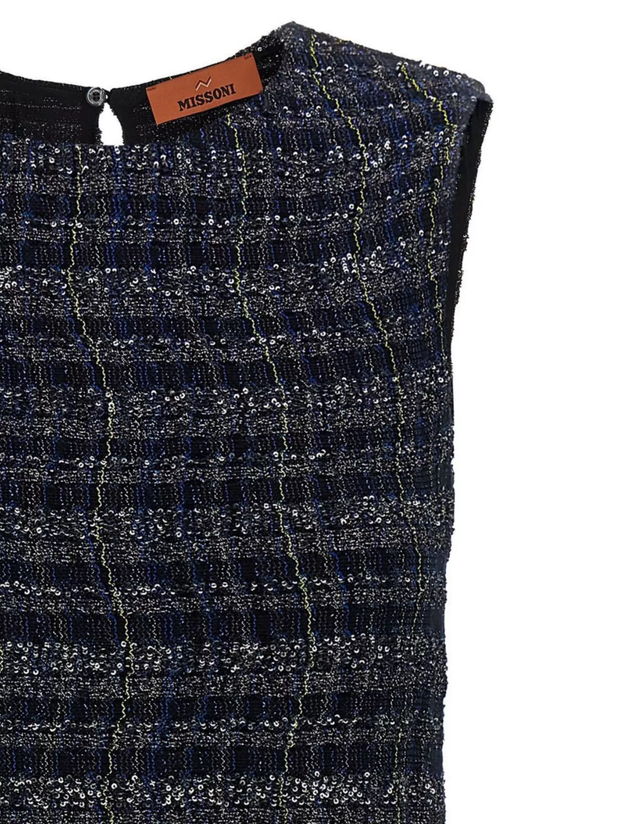 Missoni Sleeveless Check Pattern Dress With Keyhole Back