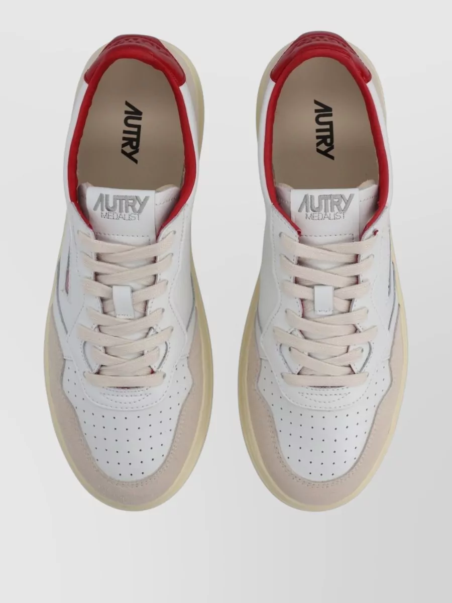 Autry Sneakers Contrast Heel Tab Perforated Toe Box