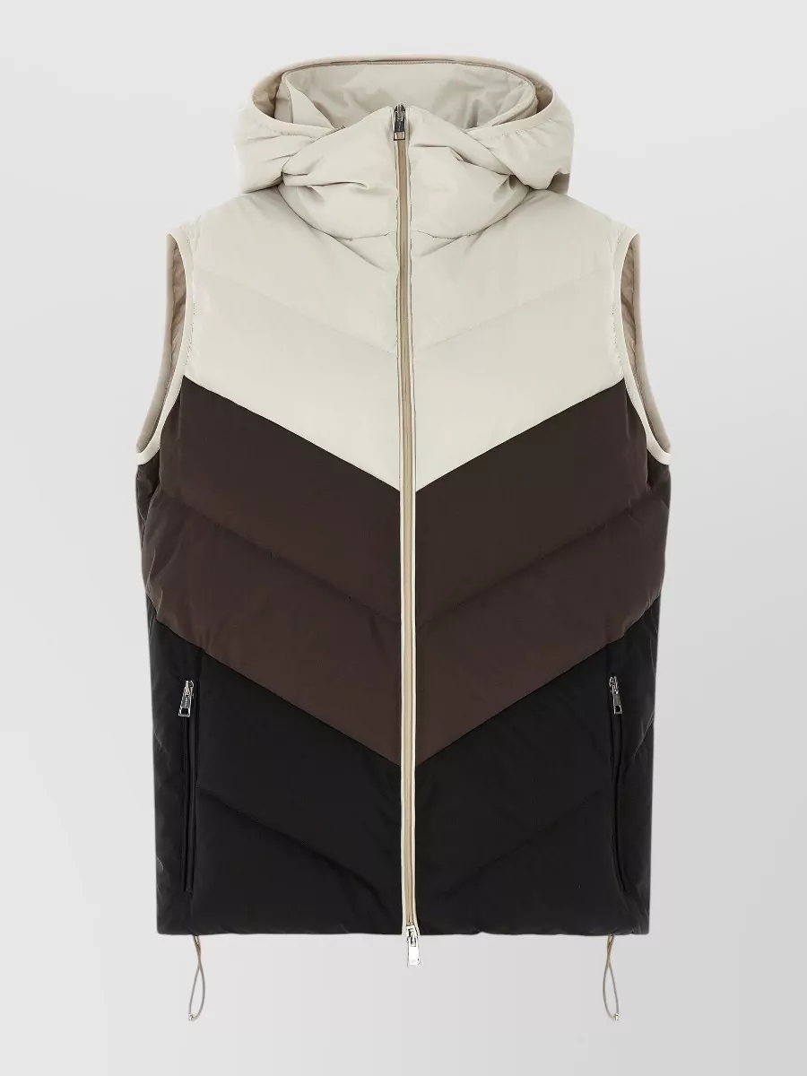 Kiton quilted padded hooded vest