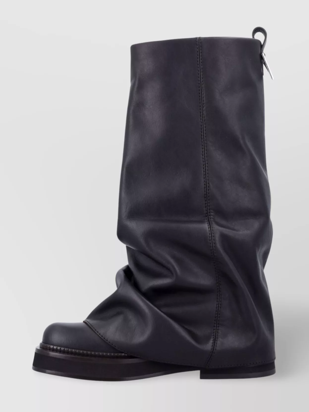 Attico Stylish Combat Boots With Square Toe Design