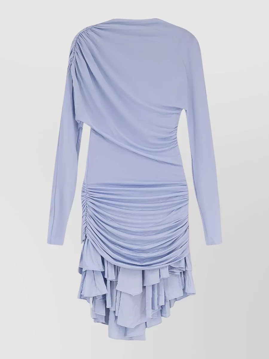 Self-Portrait gathered jersey mini dress