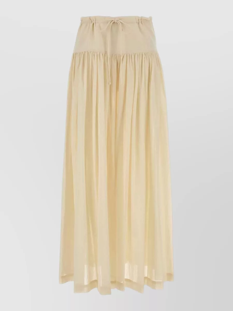 The Row linen pleated wide-leg trousers