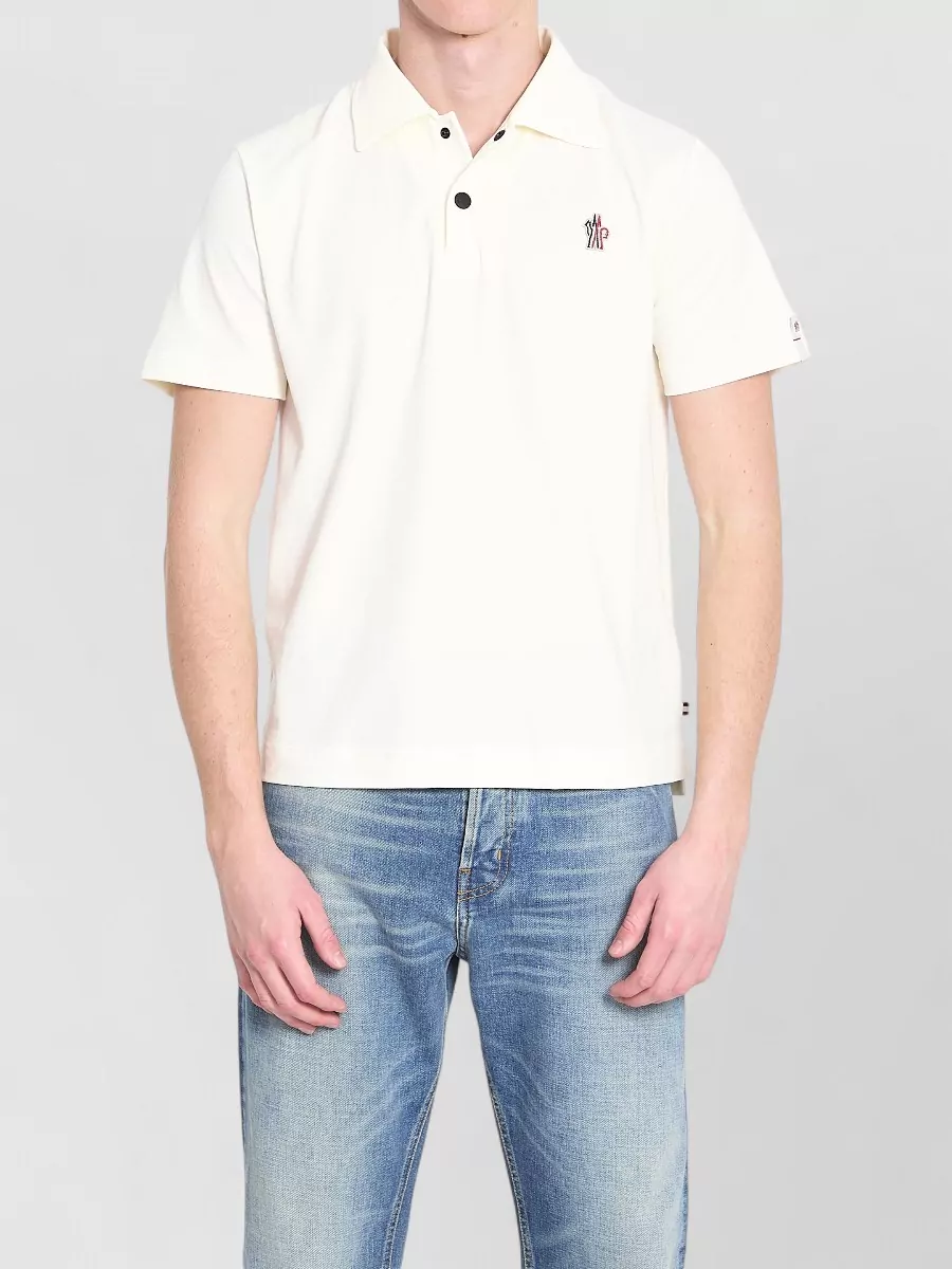 Moncler Grenoble Nylon Piqué Polo Shirt Regular Fit