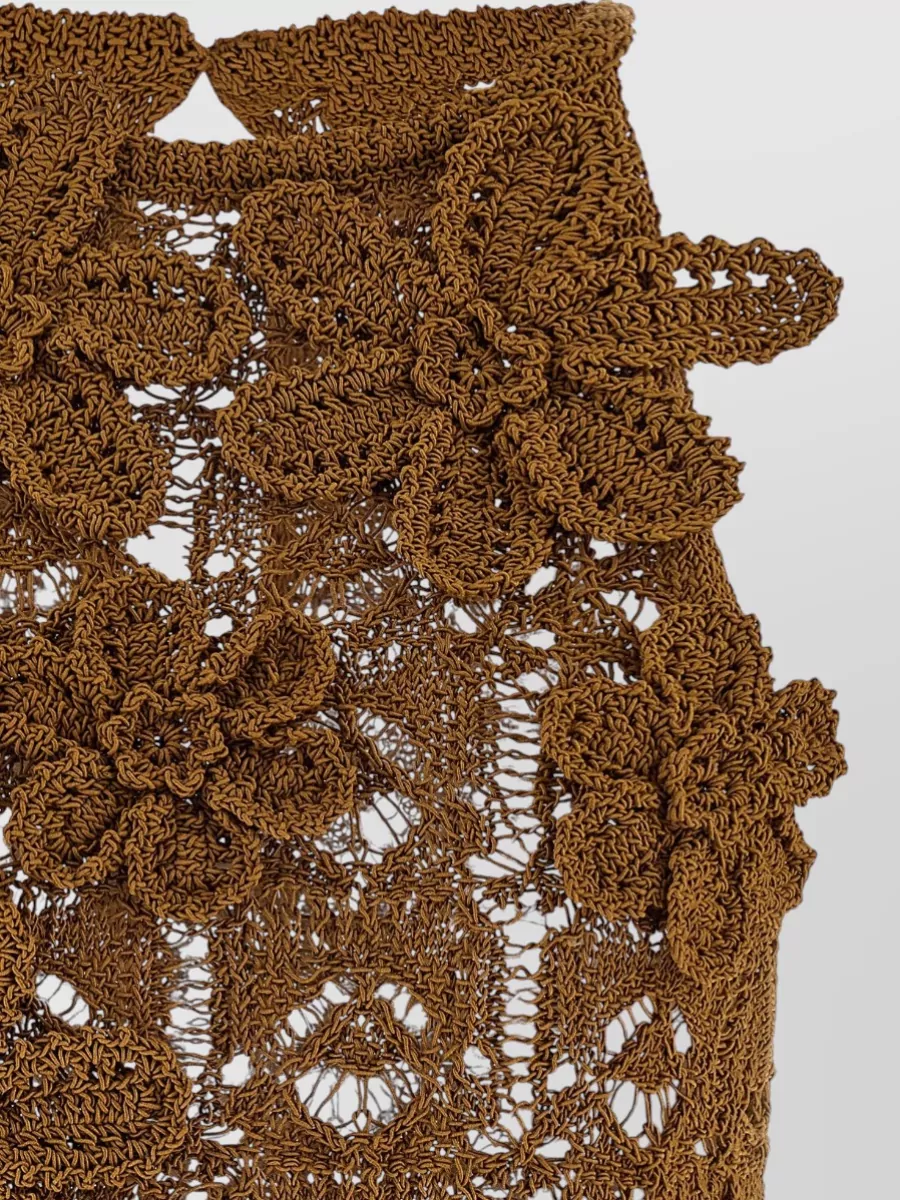 Pinko Crochet Halterneck Cutout Knitted Top