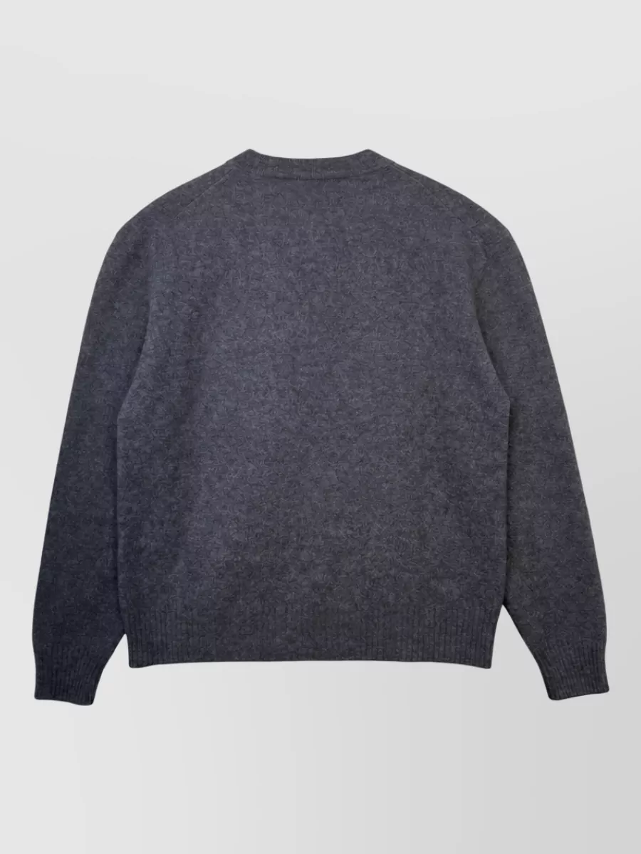 Jil Sander Fine-Knit Wool Crew-Neck Buttoned Cardigan