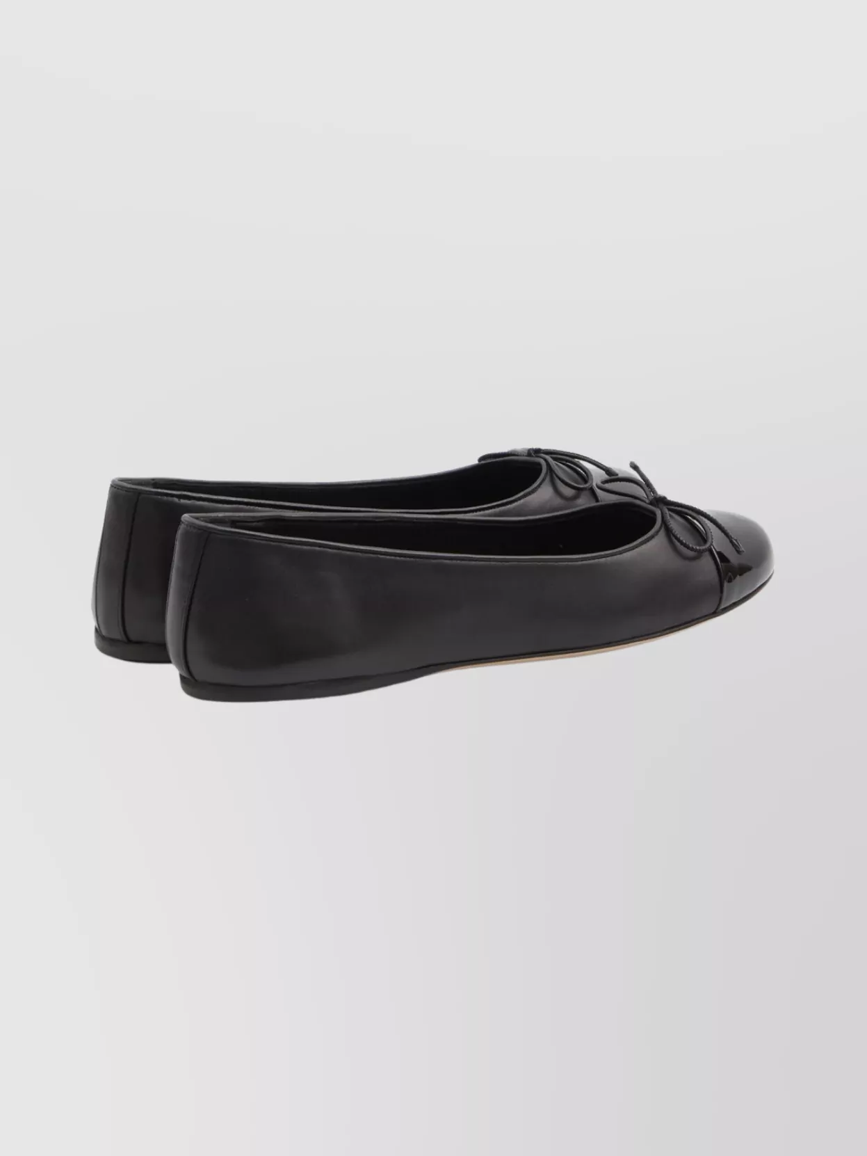 Gucci Leather Ballerina Flats Bow Accent