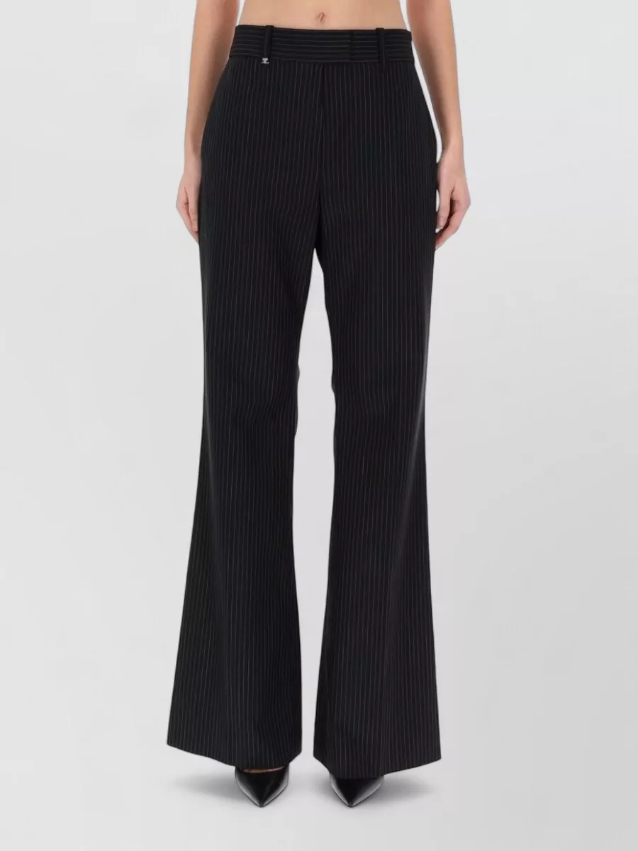 Courrèges Wide Leg Trousers Featuring Belt Loops