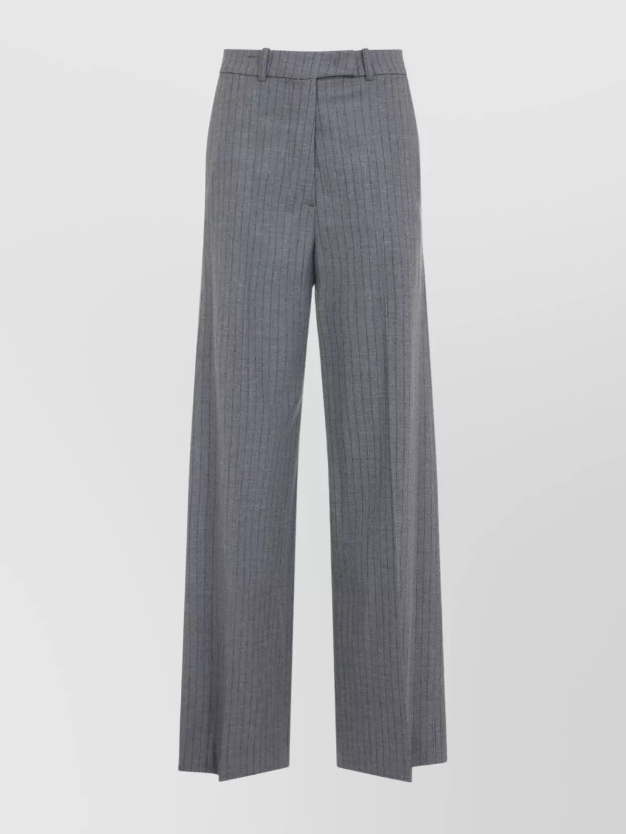 The Frankie Shop Striped Wide Leg Trousers With Belt Loops