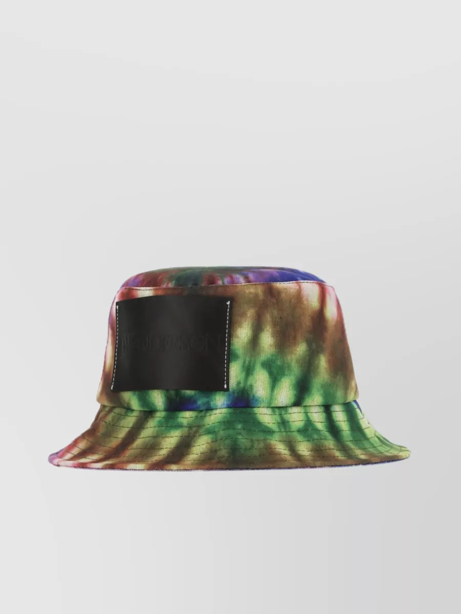 Shop Jw Anderson Patterned Wide Brim Hat In Multicoloured