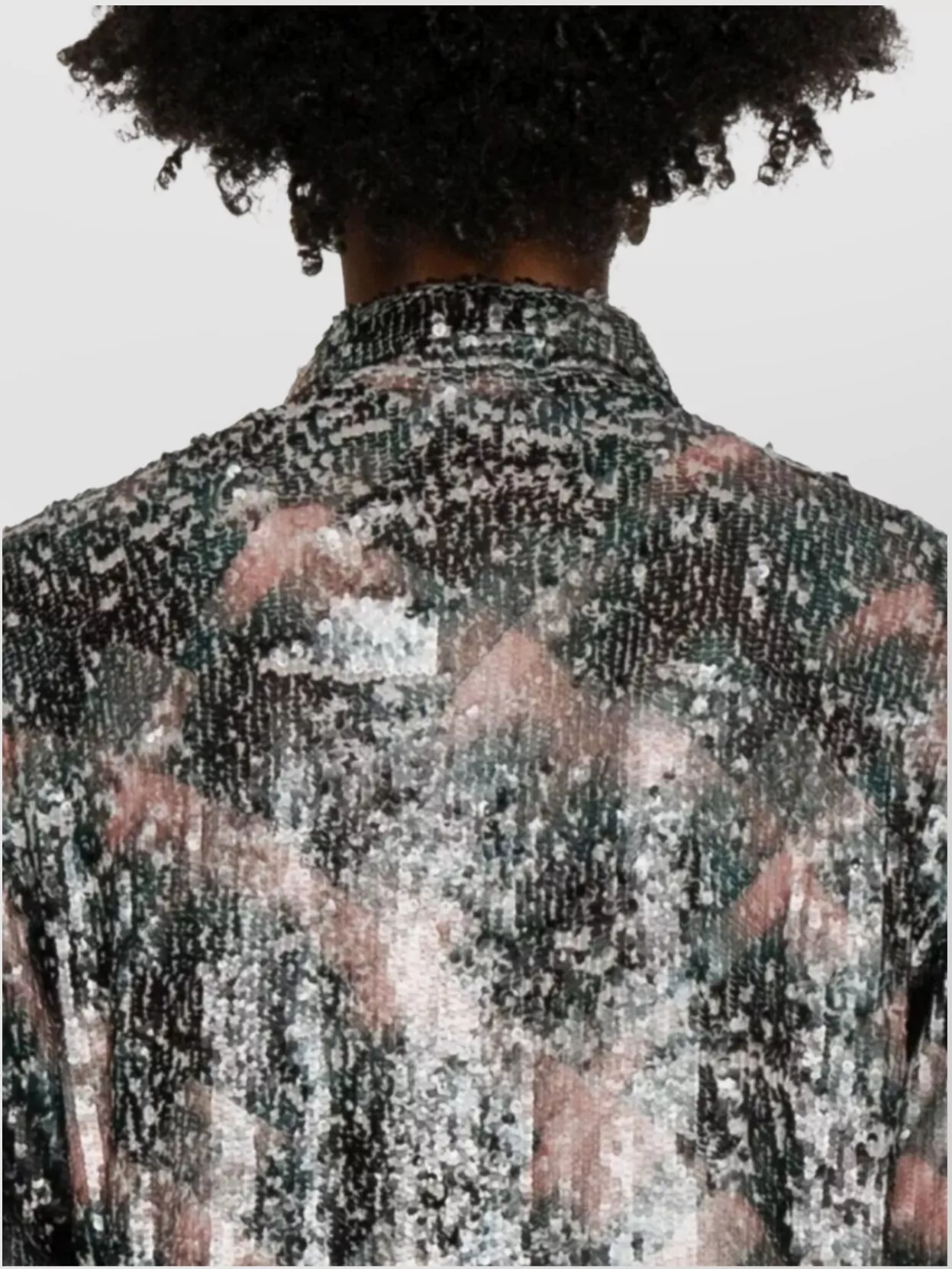Dries Van Noten Long Sleeve Sequin Patterned Shirt