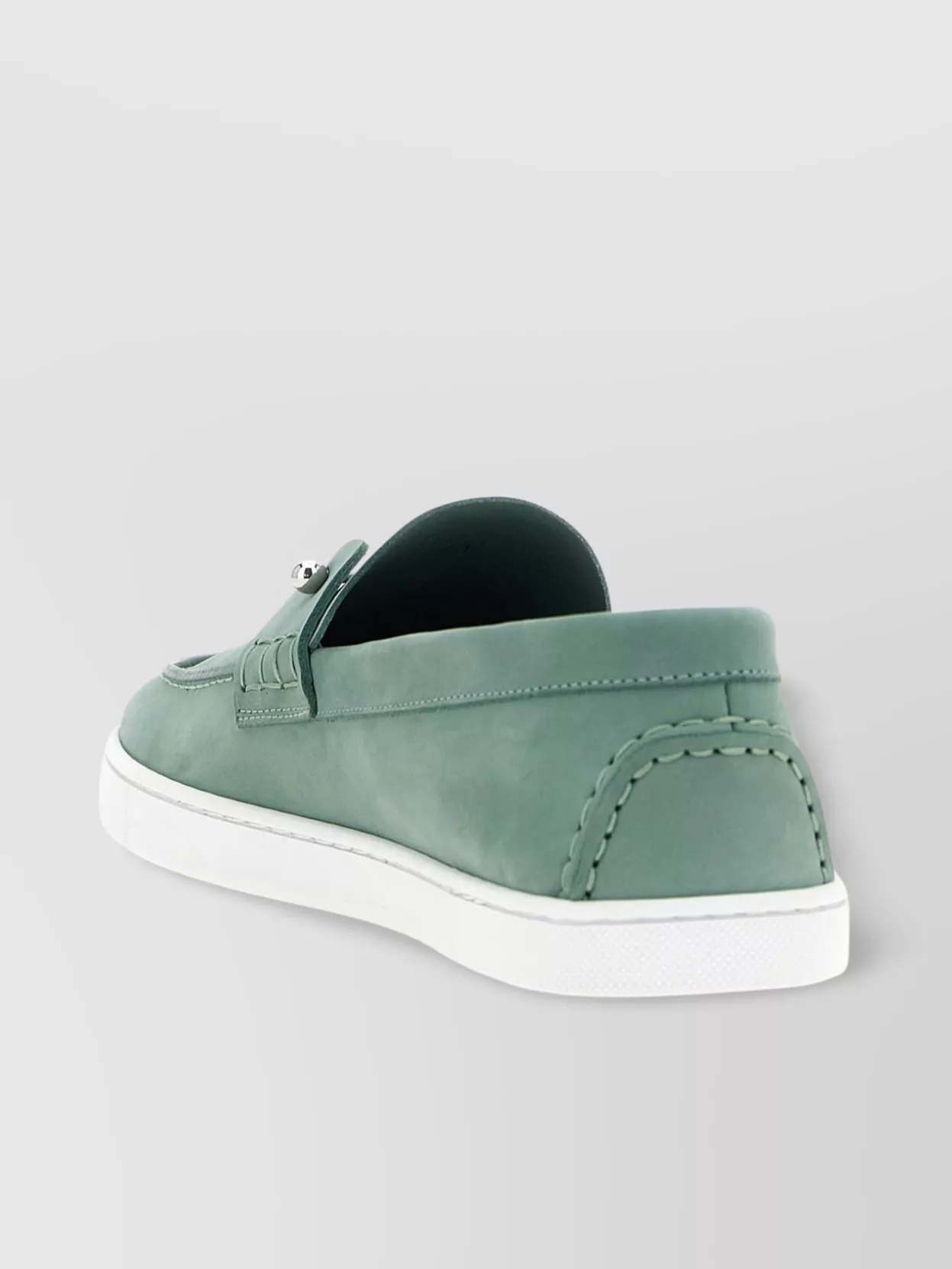 Christian Louboutin Boat Round Toe Loafers With Metal Hardware