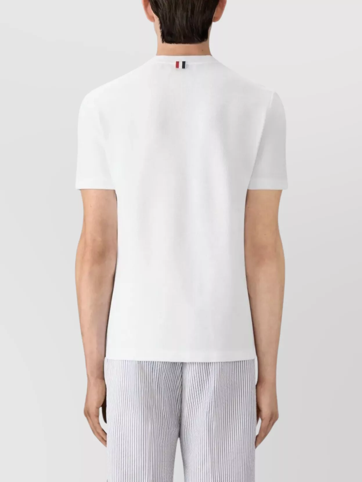 Thom Browne Piqué Crew Neck Short Sleeve T-Shirt