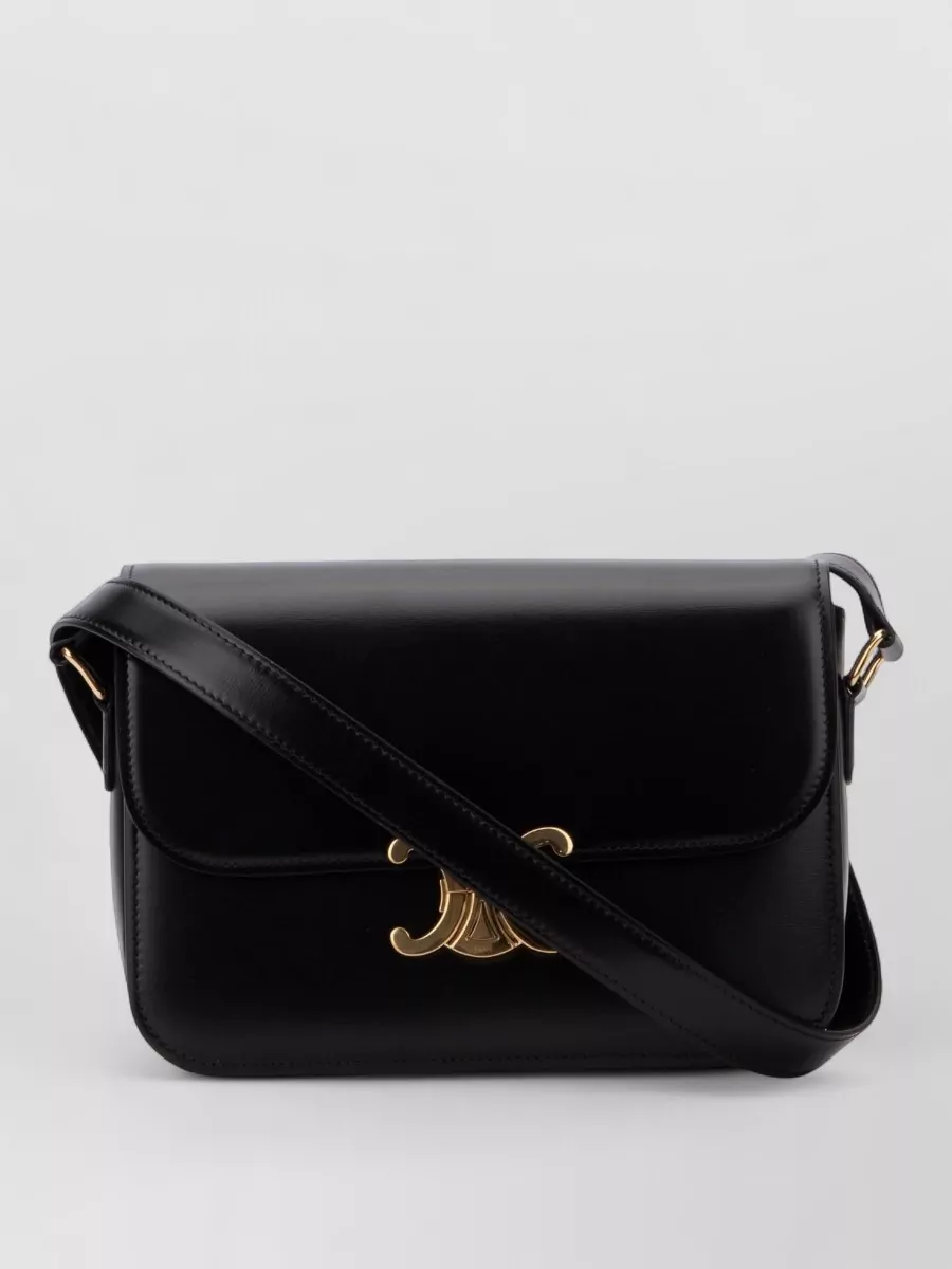 Celine leather triomphe classique shoulder bag