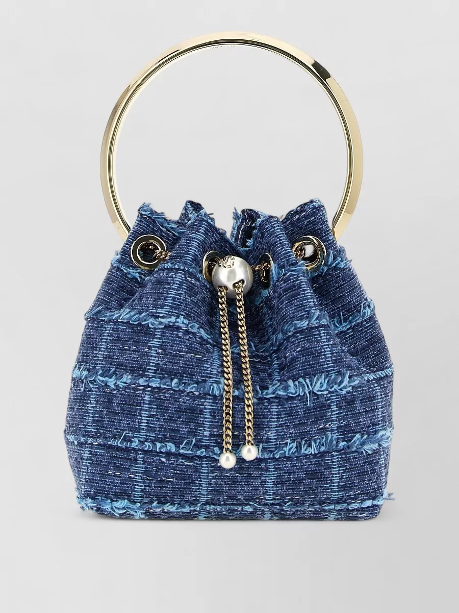 Jimmy Choo Bon Bon Denim Bucket Bag