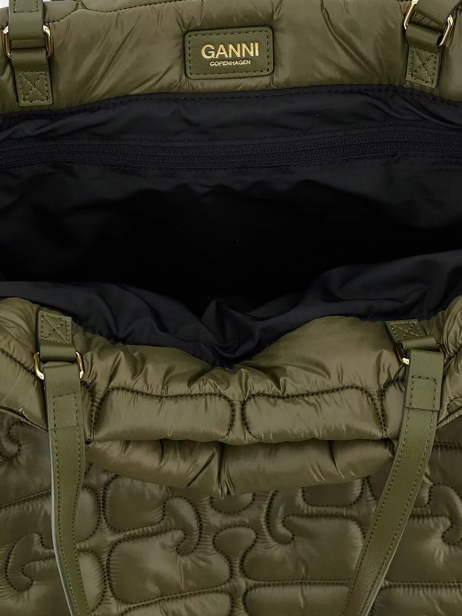 Ganni Na Quilted Xxl Tote Bag