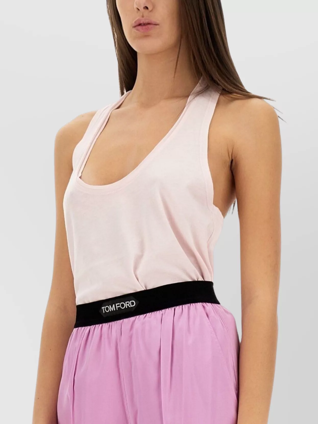 Tom Ford Lightweight Racerback Scoop Neck Sleeveless Top