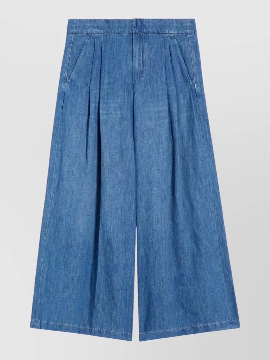 S Max Mara Denim wide-leg trousers