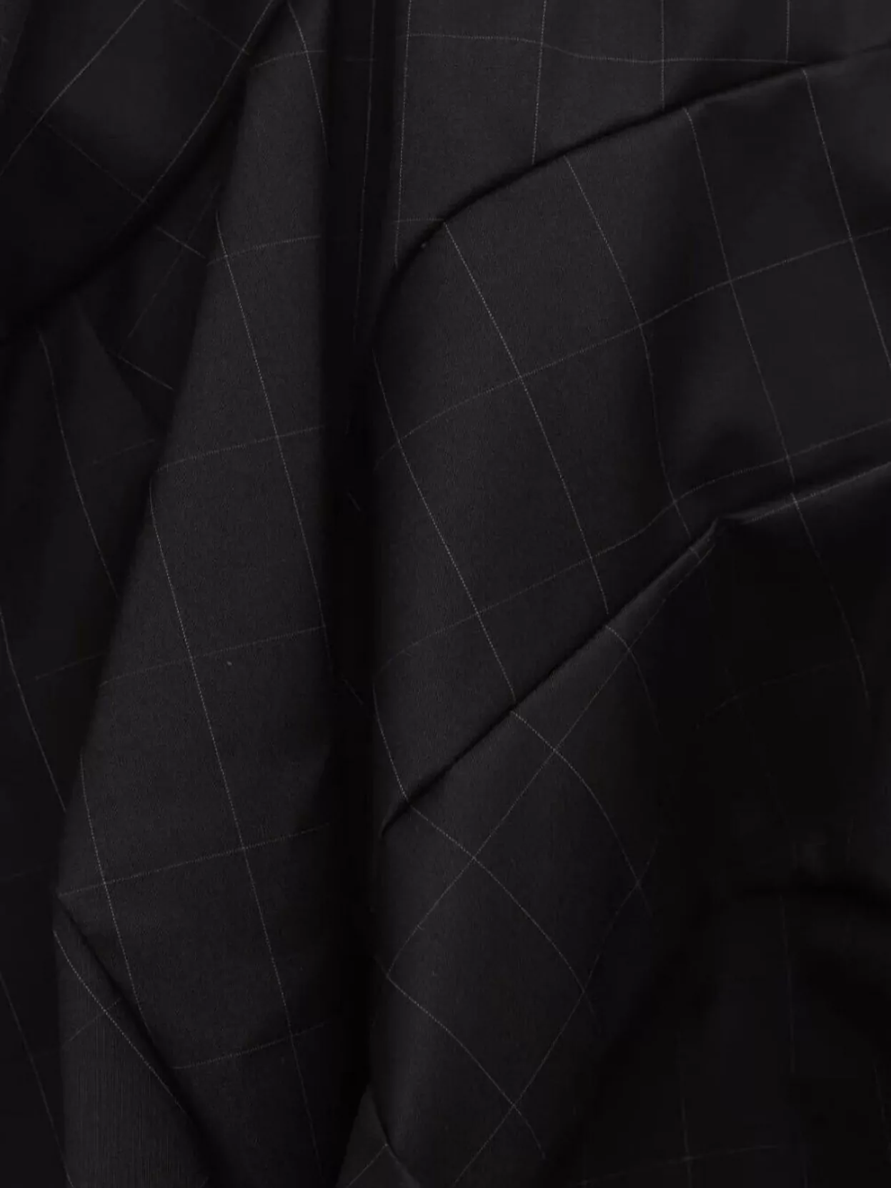 Comme Des Garçons Draped Checked Skirt Voluminous Shape