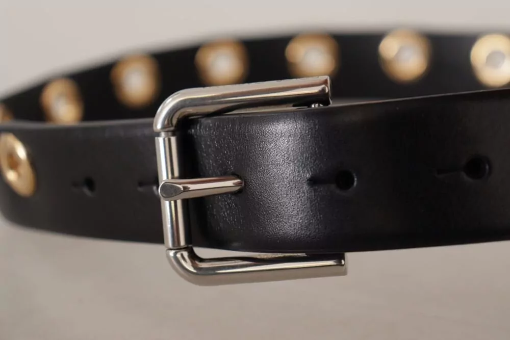 Dolce&Gabbana Leather Eyelet Belt