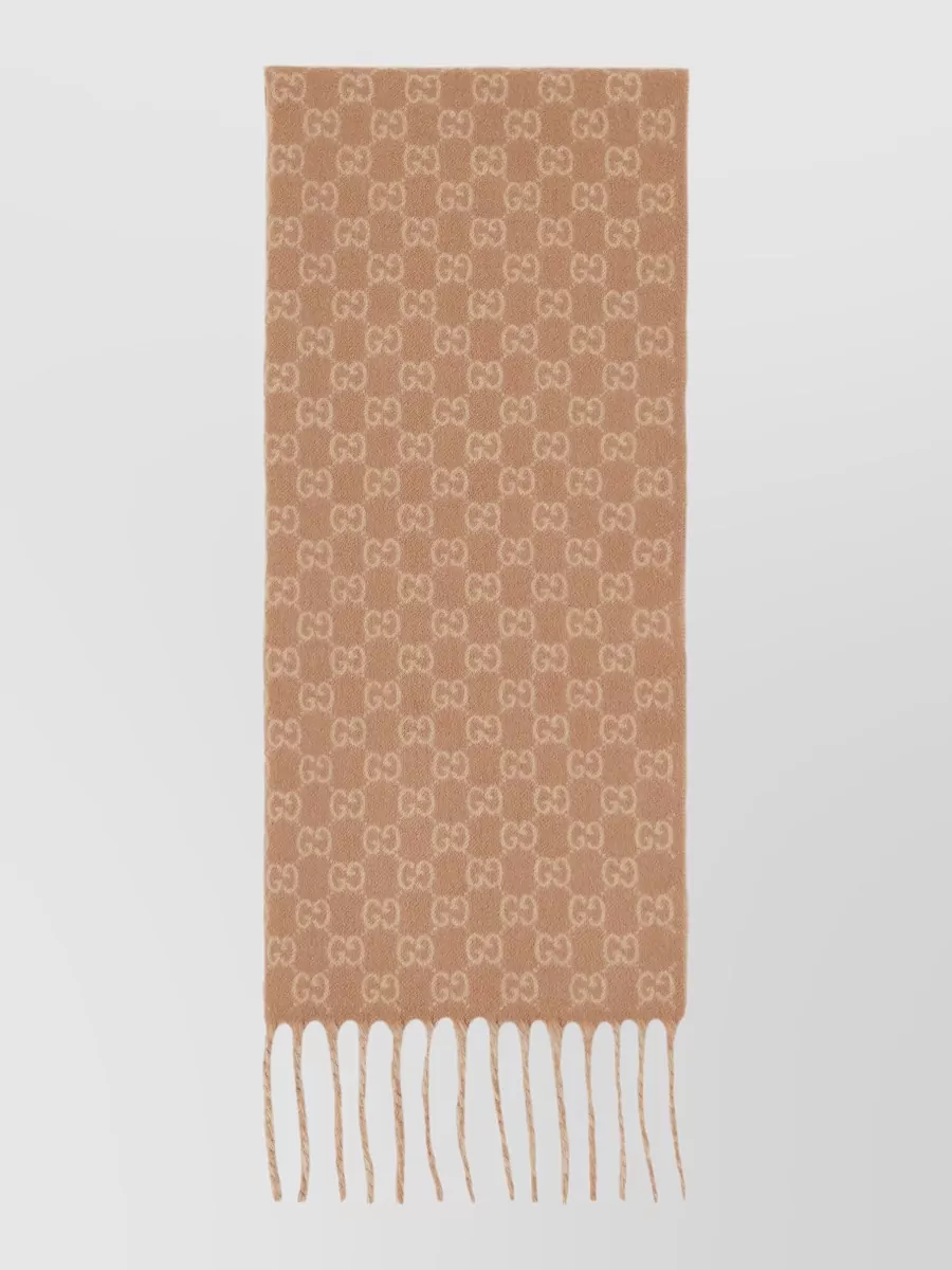 Gucci Silk Tie Featuring Refined Fringe Detail