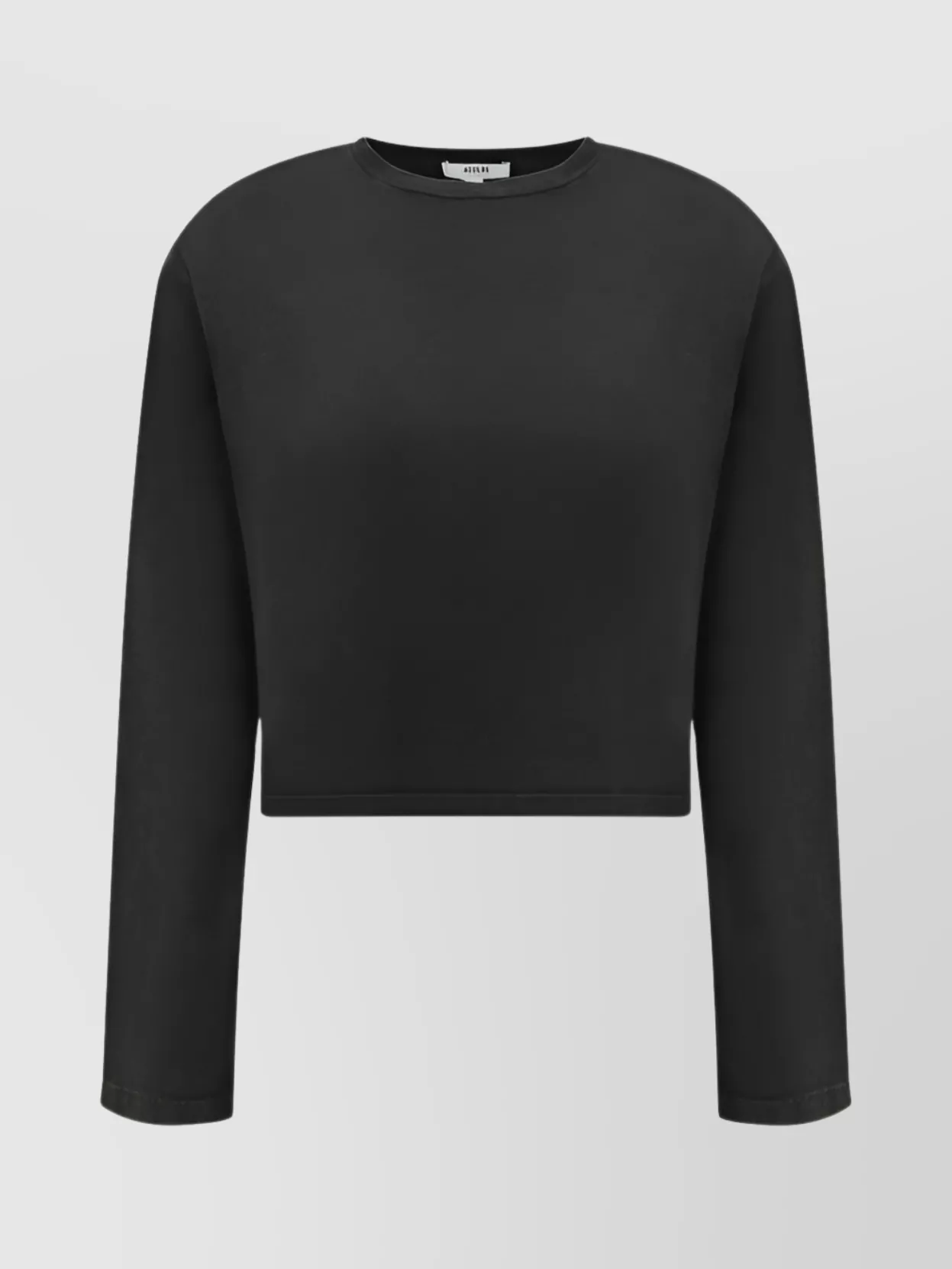 Shop Agolde Cropped Long Sleeve Monochrome Top
