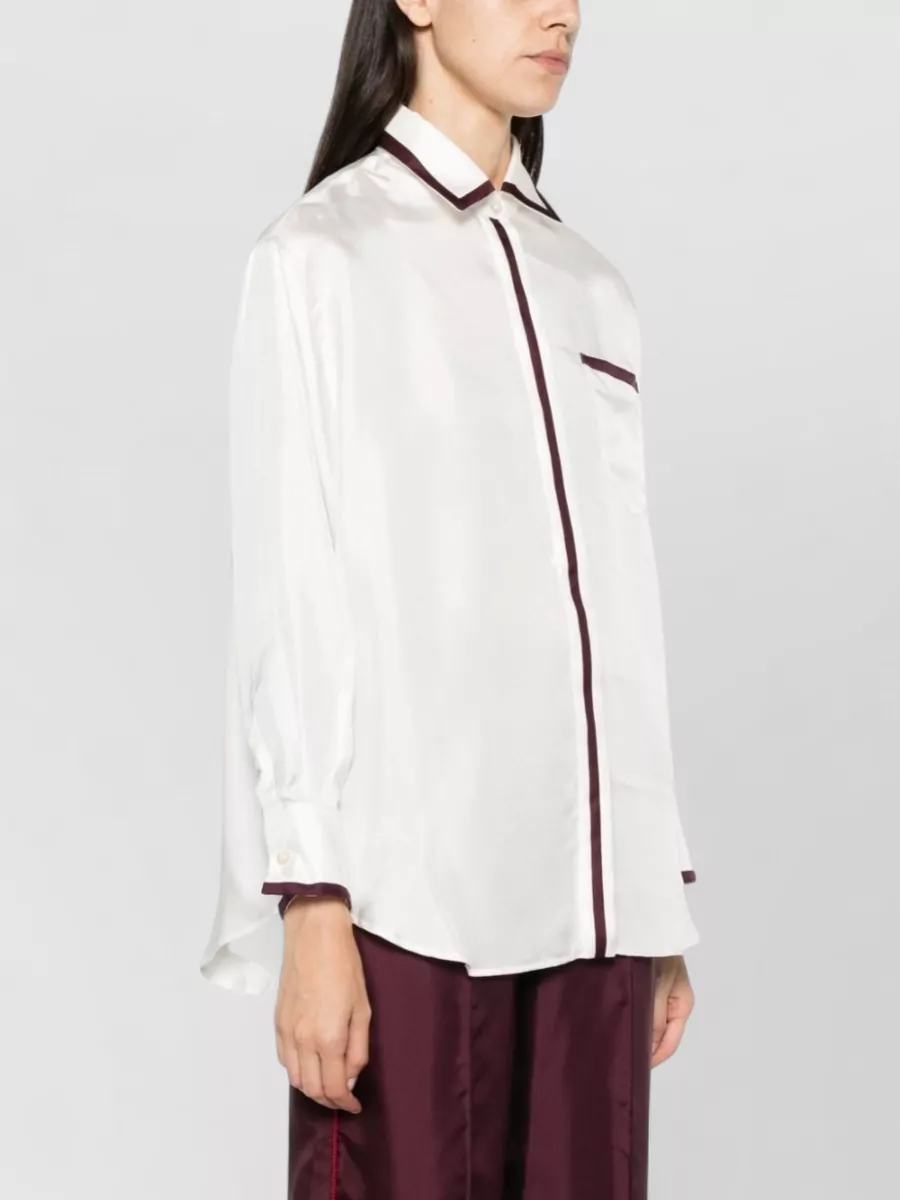 F.r.s For Restless Sleepers Silk Contrast Trim Shirt