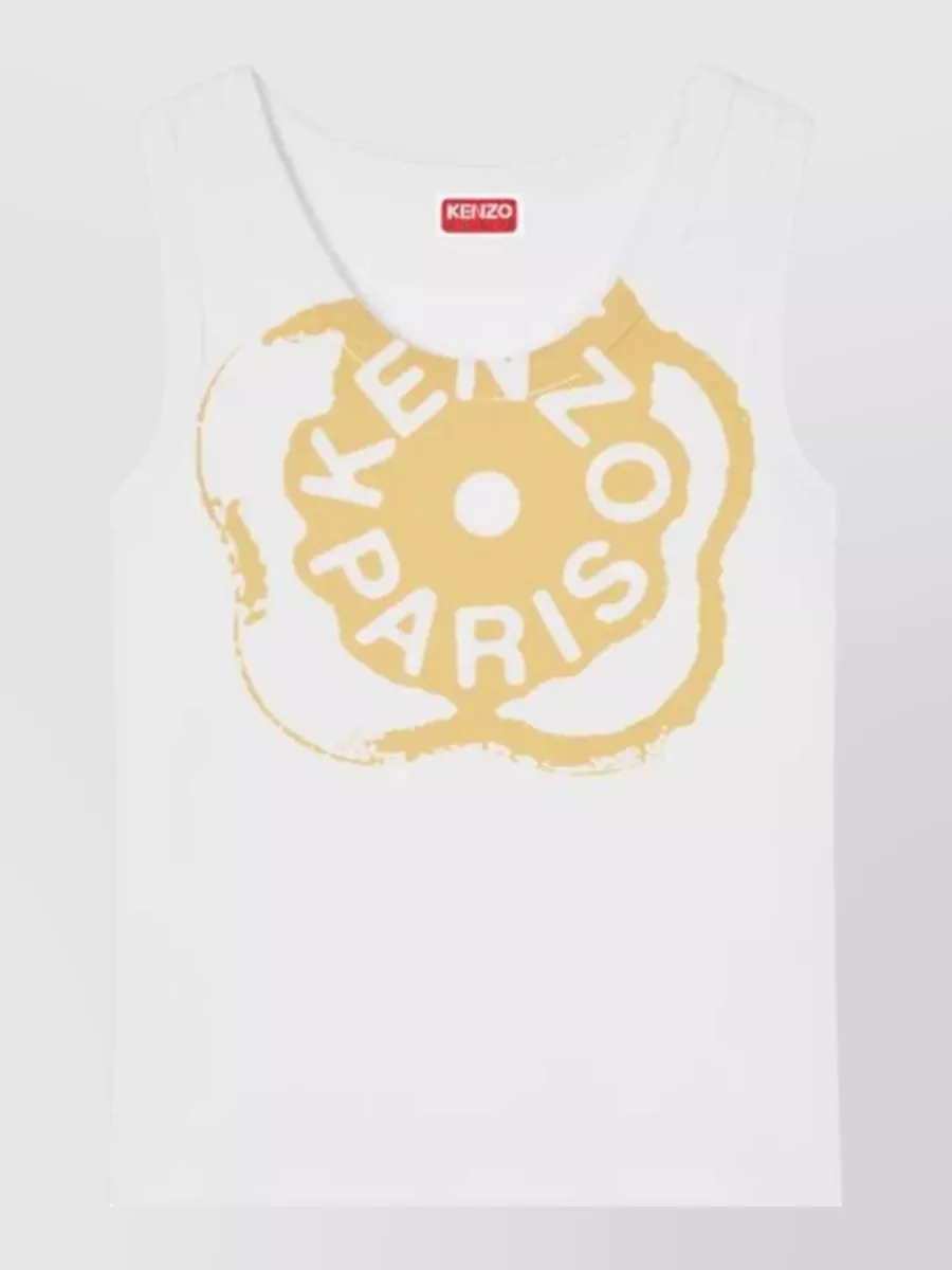 Kenzo cotton ribbed logo-print tank top