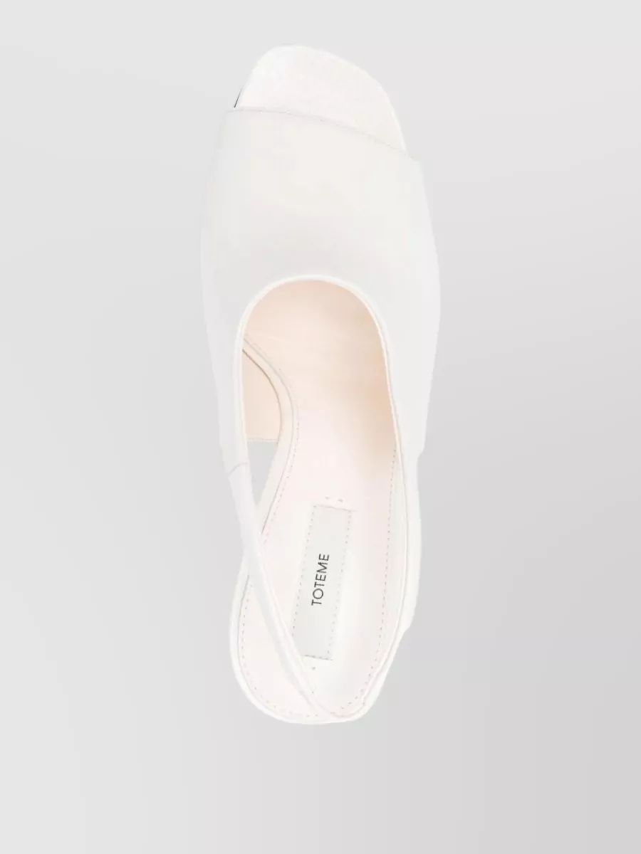 Totême Leather Open-Toe Slingback Pumps