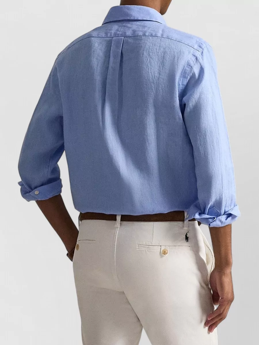 Polo Ralph Lauren Shirt Button Down Collar Cuffed Long Sleeves