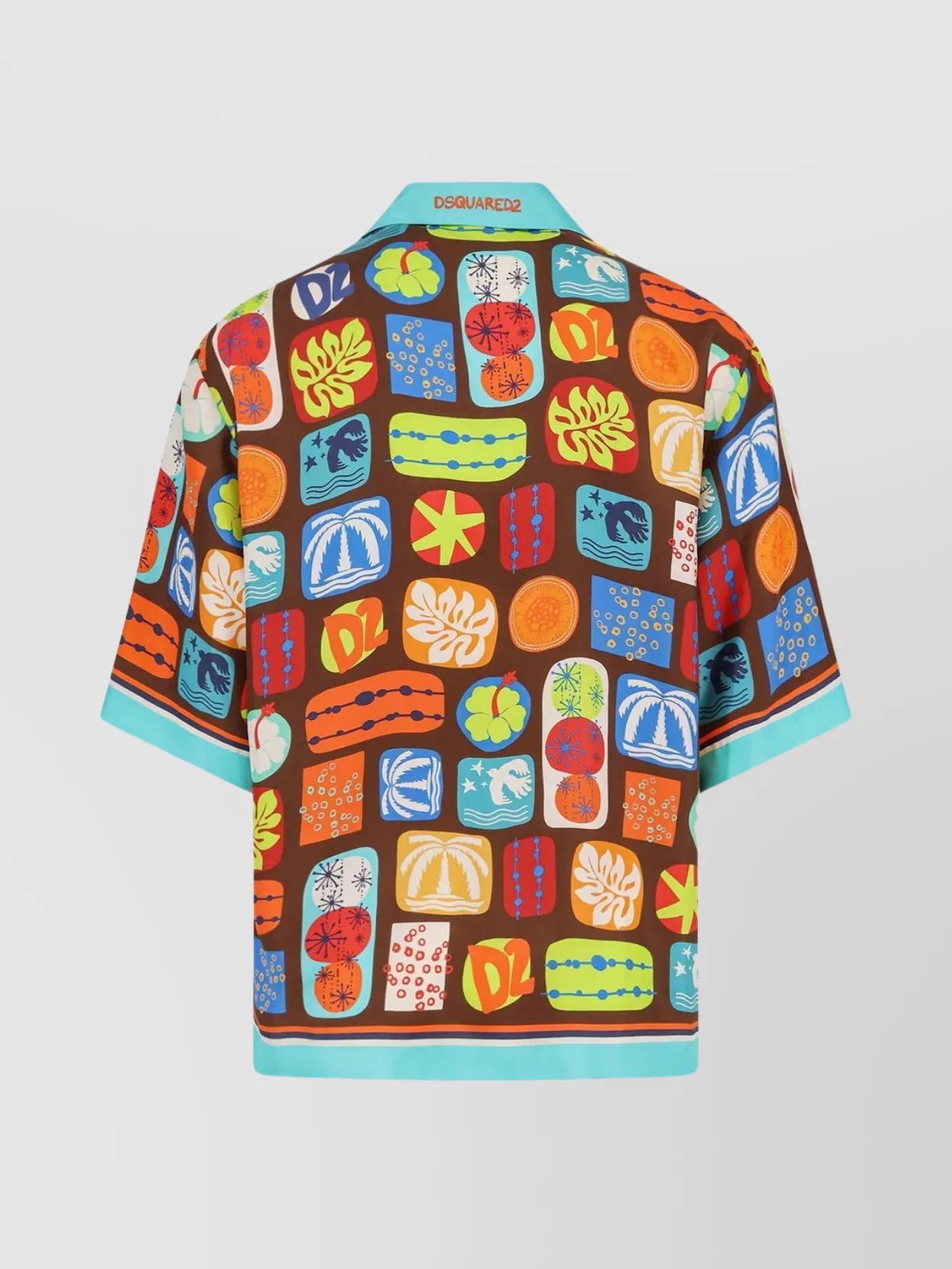 Shop Dsquared2 Summer Lovers Silk Shirt