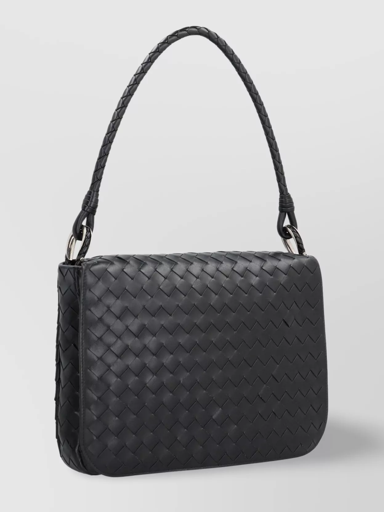 Bottega Veneta Leather Messenger Bag With Adjustable Shoulder Strap