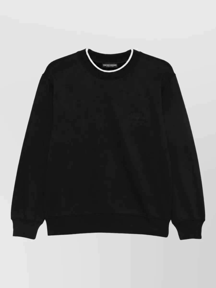 Emporio Armani ribbed trim sweatshirt