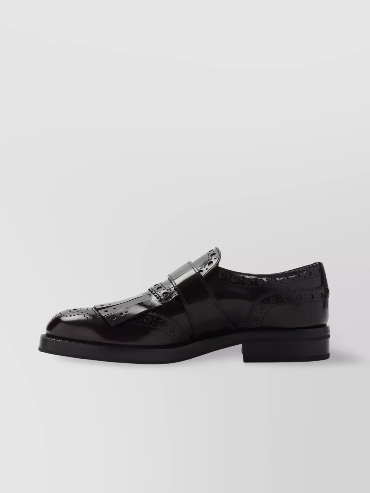 Church's Fringed Glossy Perforated Round Toe Shoes