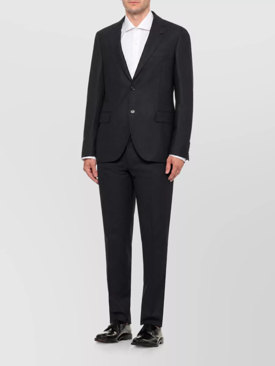 Lardini Wool Cashmere Pinstriped Single Breasted Suit