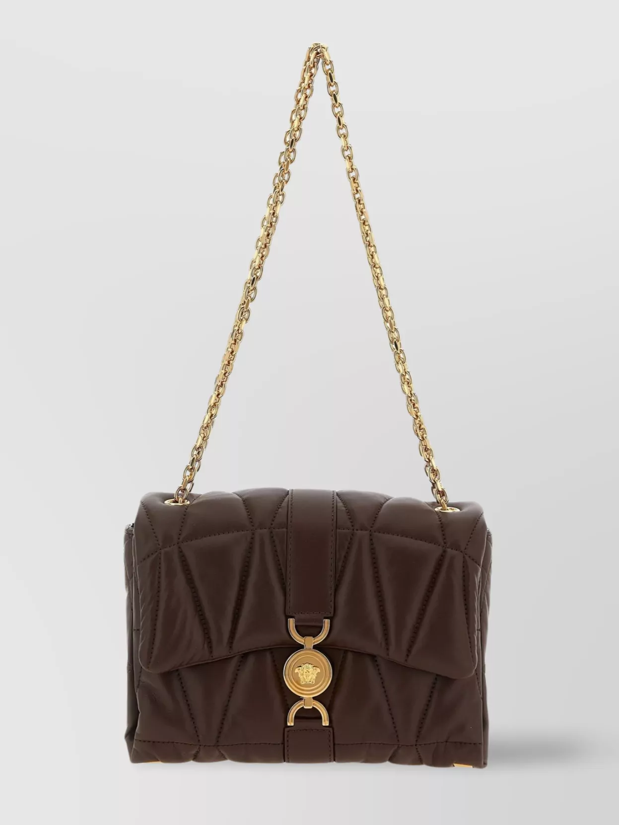Versace Quilted Chain Strap Shoulder Bag