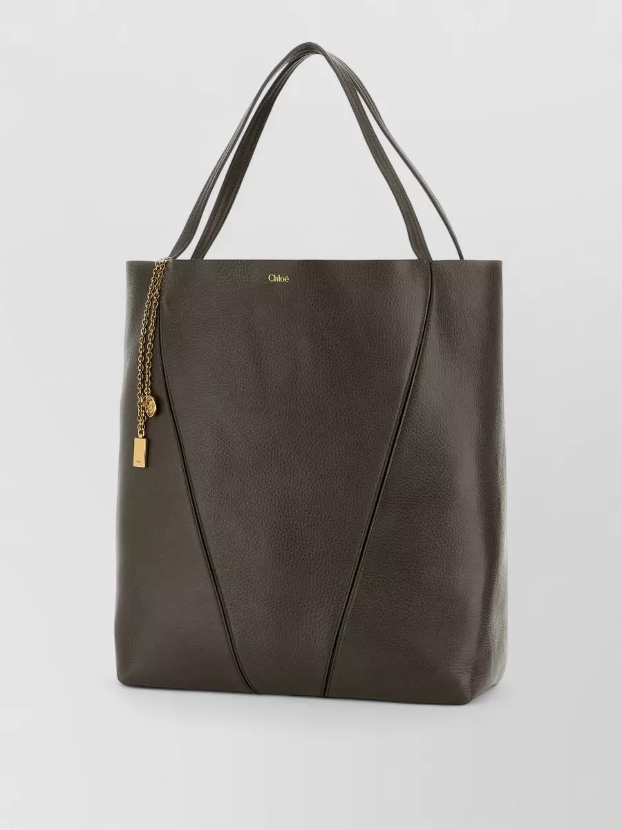 Chloé Chloé Spin Large Leather Tote Bag