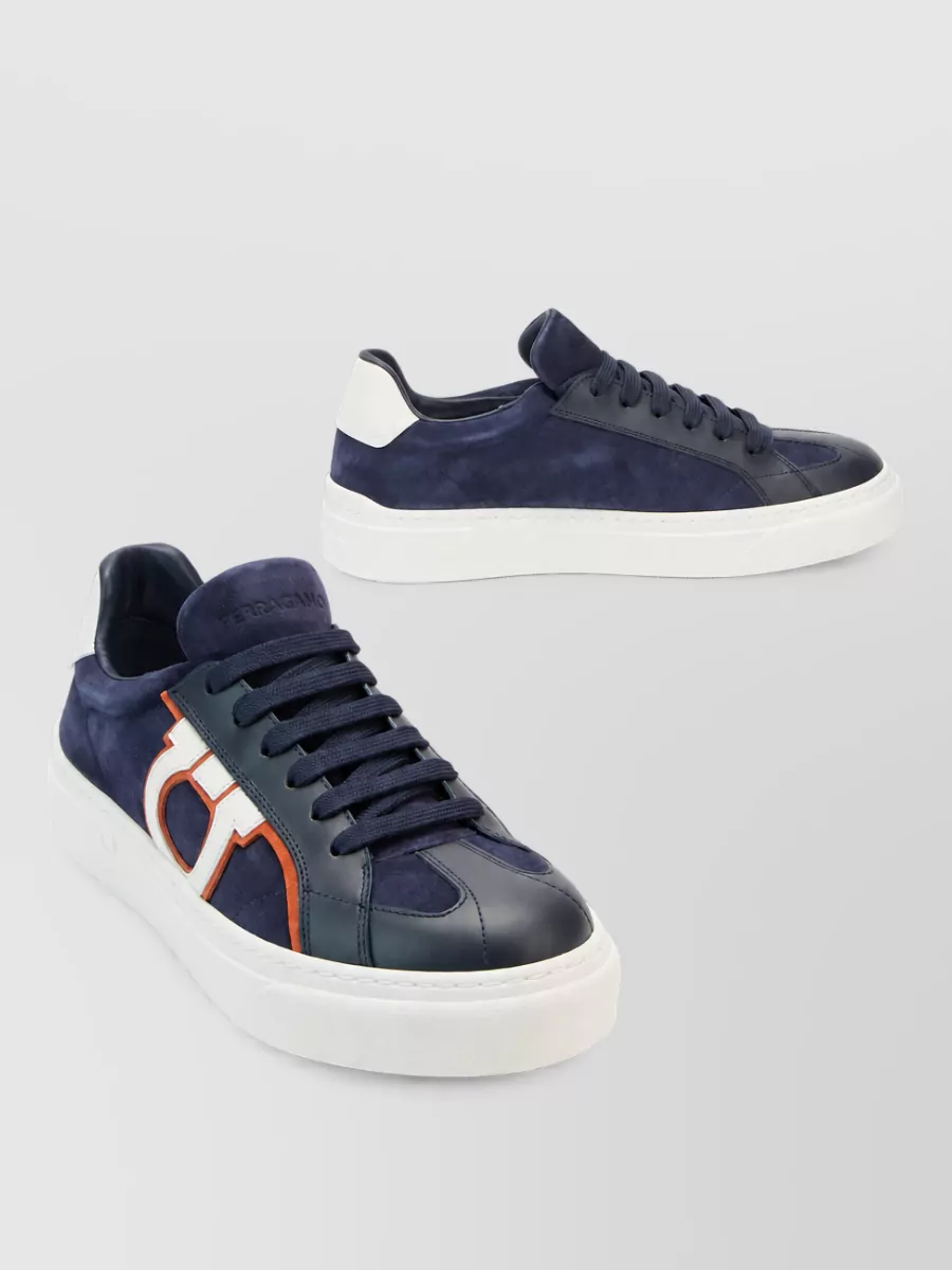 Ferragamo Suede lace-up sneakers