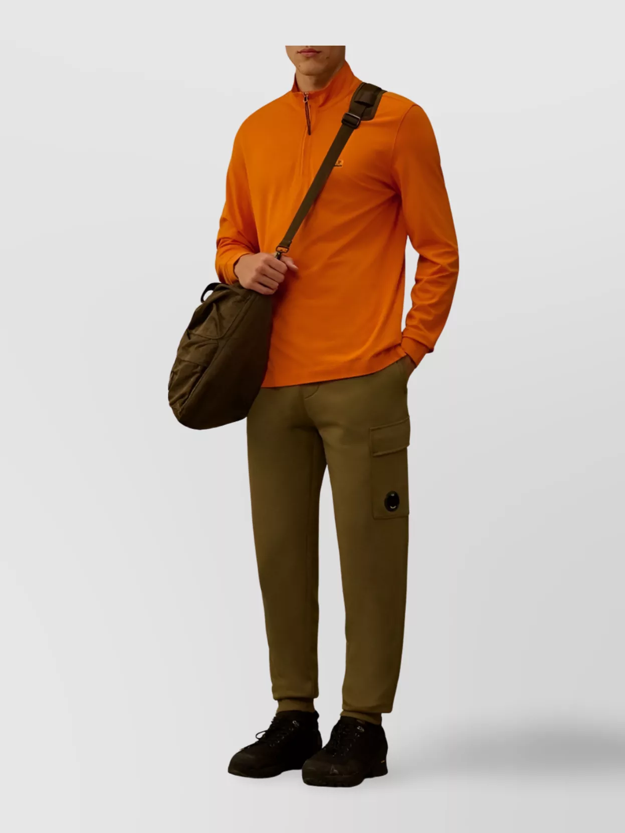 C.p. Company Fleece Cargo Sweatpants Adjustable Waist
